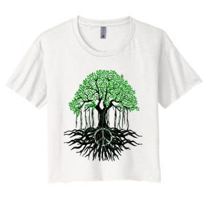 Tree Lovers Tree Of Life Peace Kindness Women's Crop Top Tee