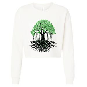 Tree Lovers Tree Of Life Peace Kindness Cropped Pullover Crew