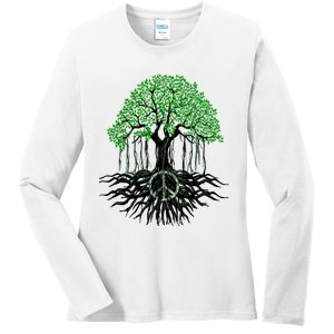 Tree Lovers Tree Of Life Peace Kindness Ladies Long Sleeve Shirt