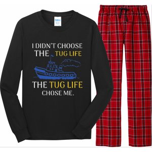 Tug Life Tugboat Funny Boating Quote Long Sleeve Pajama Set