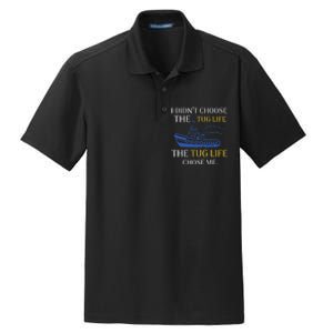 Tug Life Tugboat Funny Boating Quote Dry Zone Grid Polo