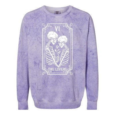 The Lovers Tarot Card Colorblast Crewneck Sweatshirt