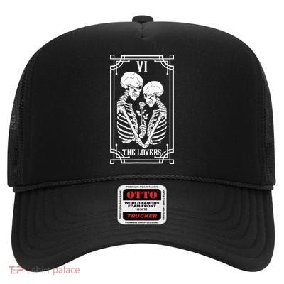 The Lovers Tarot Card High Crown Mesh Back Trucker Hat