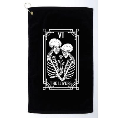 The Lovers Tarot Card Platinum Collection Golf Towel