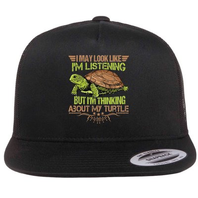 Turtle Lover Tortoise Turtle Owner Turtle Flat Bill Trucker Hat