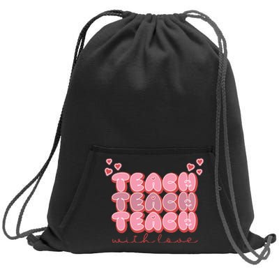 Teach Love Sweatshirt Cinch Pack Bag