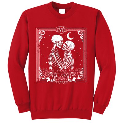 The Lovers Tarot Card Skeleton Great Sweatshirt