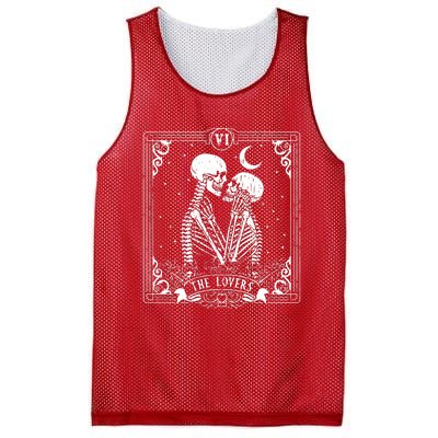 The Lovers Tarot Card Skeleton Great Mesh Reversible Basketball Jersey Tank