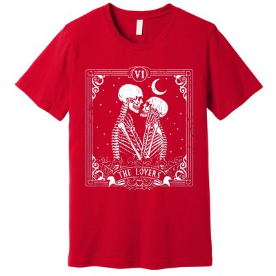 The Lovers Tarot Card Skeleton Great Premium T-Shirt