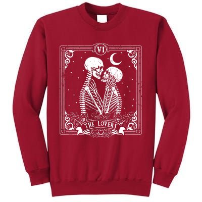 The Lovers Tarot Card Skeleton Great Tall Sweatshirt