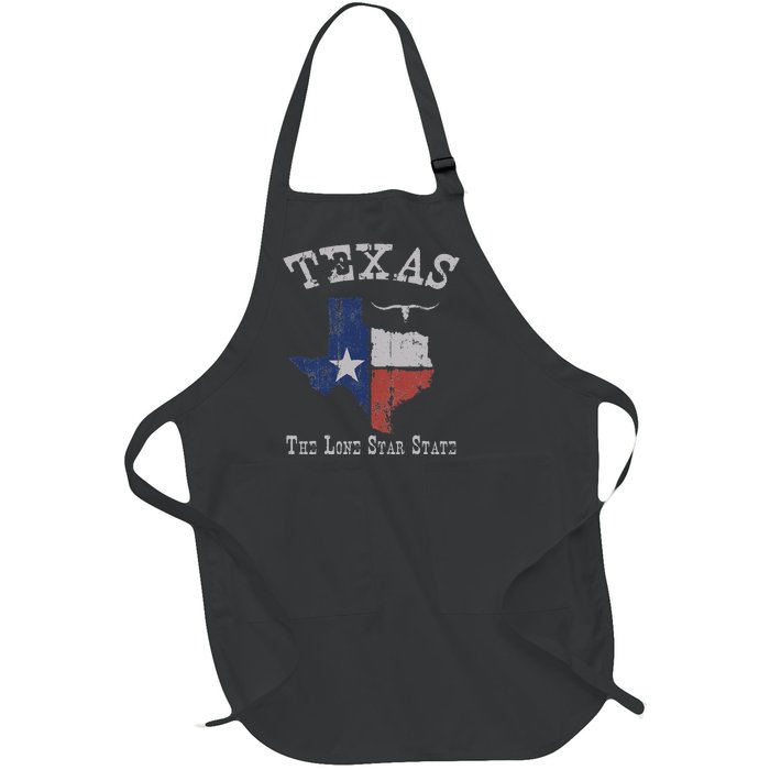 Texas Longhorn The Lone Star State DonT Mess With Full-Length Apron With Pockets