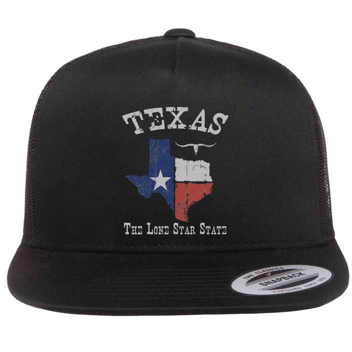 Texas Longhorn The Lone Star State DonT Mess With Flat Bill Trucker Hat