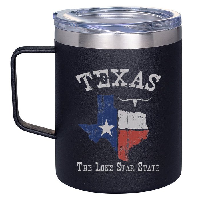 Texas Longhorn The Lone Star State DonT Mess With 12oz Stainless Steel Coffee Mug