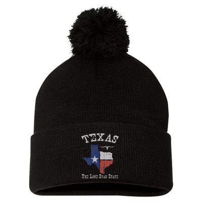 Texas Longhorn The Lone Star State DonT Mess With Pom Pom 12in Knit Beanie