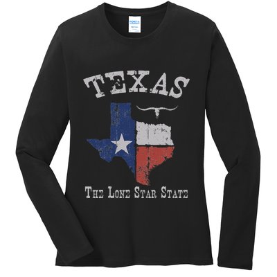 Texas Longhorn The Lone Star State DonT Mess With Ladies Long Sleeve Shirt