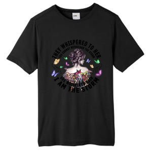 Tattoo Lady They Whispered To Her You Cannot Withstand Storm Meaningful Gift Tall Fusion ChromaSoft Performance T-Shirt