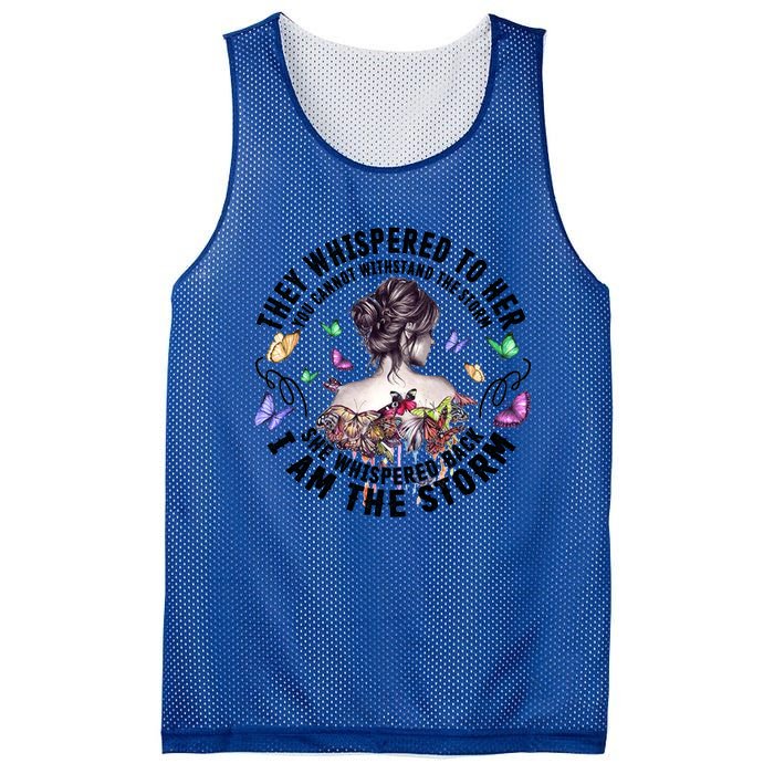 Tattoo Lady They Whispered To Her You Cannot Withstand Storm Meaningful Gift Mesh Reversible Basketball Jersey Tank