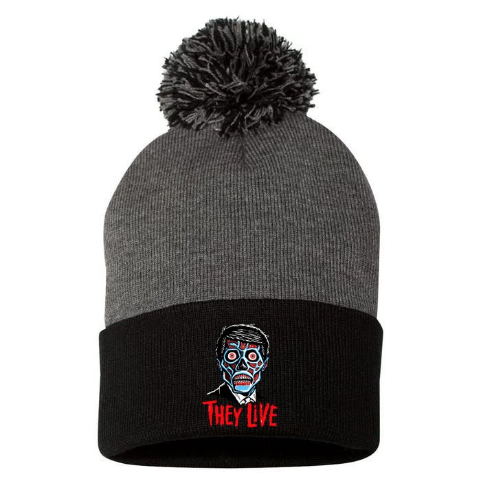 They Live!!! Pom Pom 12in Knit Beanie