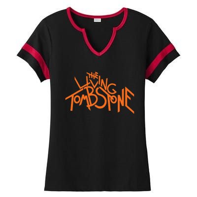 The Living Tombstone – Orange Ladies Halftime Notch Neck Tee