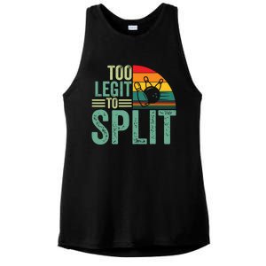 Too Ligit To Split, Funny Bowlers & Bowling Player Ladies PosiCharge Tri-Blend Wicking Tank