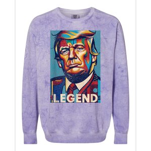 Trump Legend Tshirt Colorblast Crewneck Sweatshirt