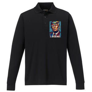 Trump Legend Tshirt Performance Long Sleeve Polo