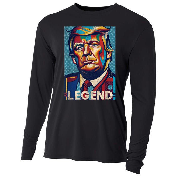 Trump Legend Tshirt Cooling Performance Long Sleeve Crew