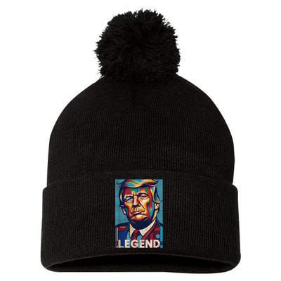 Trump Legend Tshirt Pom Pom 12in Knit Beanie