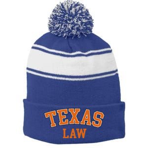 Texas Law Texas Bar Graduate Lawyer College Stripe Pom Pom Beanie