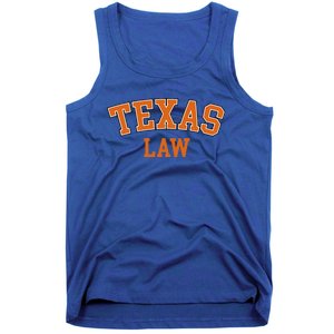 Texas Law Texas Bar Graduate Lawyer College Tank Top