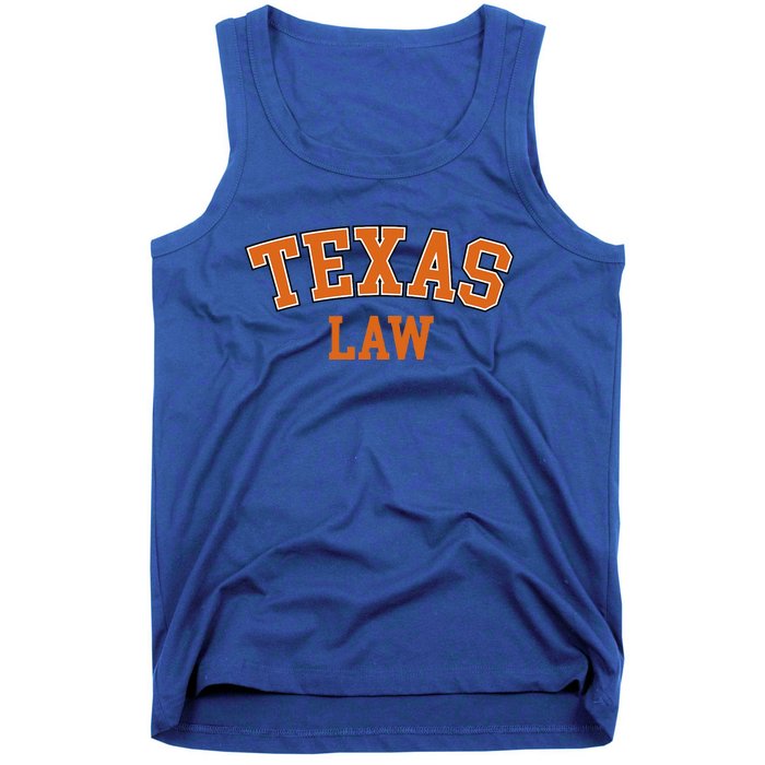 Texas Law Texas Bar Graduate Lawyer College Tank Top