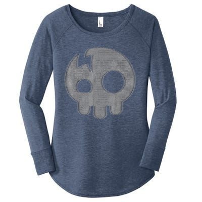 The Living Tombstone – Motion Blur Skull Women's Perfect Tri Tunic Long Sleeve Shirt