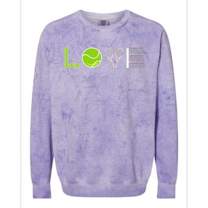 Tennis Love Tennis Fan Tennis Player Gift Tennis Lover Colorblast Crewneck Sweatshirt