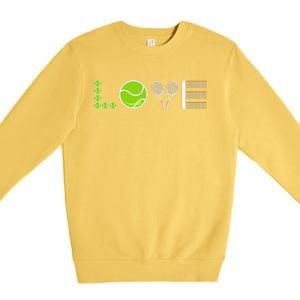 Tennis Love Tennis Fan Tennis Player Gift Tennis Lover Premium Crewneck Sweatshirt