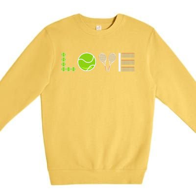 Tennis Love Tennis Fan Tennis Player Gift Tennis Lover Premium Crewneck Sweatshirt