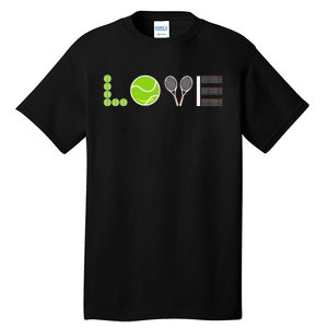 Tennis Love Tennis Fan Tennis Player Gift Tennis Lover Tall T-Shirt