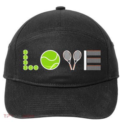 Tennis Love Tennis Fan Tennis Player Gift Tennis Lover 7-Panel Snapback Hat