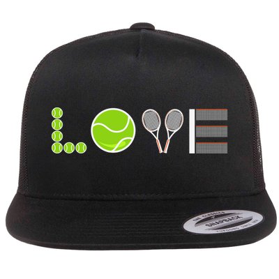 Tennis Love Tennis Fan Tennis Player Gift Tennis Lover Flatbill Hat