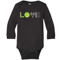 Tennis Love Tennis Fan Tennis Player Gift Tennis Lover Baby Long Sleeve Bodysuit