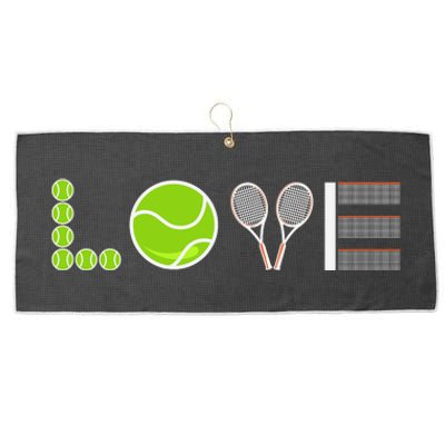 Tennis Love Tennis Fan Tennis Player Gift Tennis Lover Large Microfiber Waffle Golf Towel