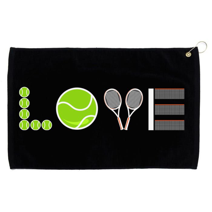 Tennis Love Tennis Fan Tennis Player Gift Tennis Lover Grommeted Golf Towel