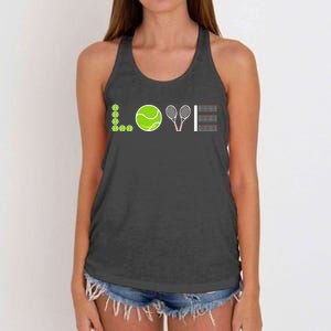 Tennis Love Tennis Fan Tennis Player Gift Tennis Lover Women's Knotted Racerback Tank