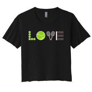 Tennis Love Tennis Fan Tennis Player Gift Tennis Lover Women's Crop Top Tee