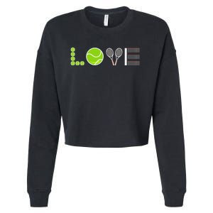 Tennis Love Tennis Fan Tennis Player Gift Tennis Lover Cropped Pullover Crew