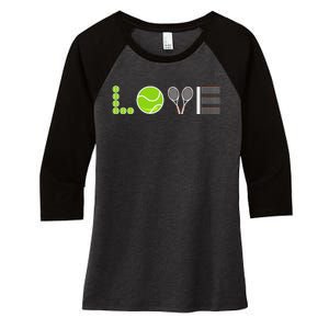 Tennis Love Tennis Fan Tennis Player Gift Tennis Lover Women's Tri-Blend 3/4-Sleeve Raglan Shirt