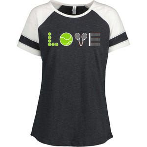 Tennis Love Tennis Fan Tennis Player Gift Tennis Lover Enza Ladies Jersey Colorblock Tee