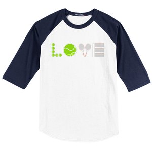 Tennis Love Tennis Fan Tennis Player Gift Tennis Lover Baseball Sleeve Shirt