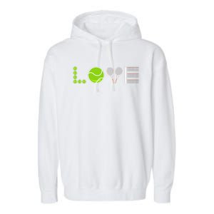 Tennis Love Tennis Fan Tennis Player Gift Tennis Lover Garment-Dyed Fleece Hoodie