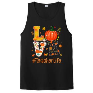 Thanksgiving Love Teacher Life Happy Fall Yall Autumn PosiCharge Competitor Tank