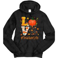 Thanksgiving Love Teacher Life Happy Fall Yall Autumn Tie Dye Hoodie